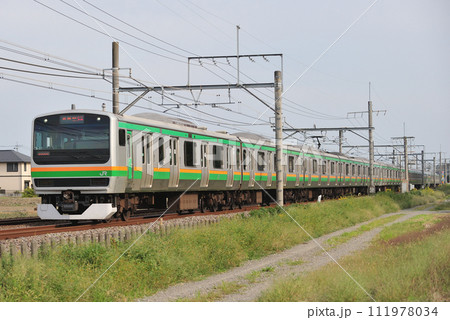 高崎線　行田ー熊谷　JR東日本　E231系1000番台　S-07編成（国府津） 111978034