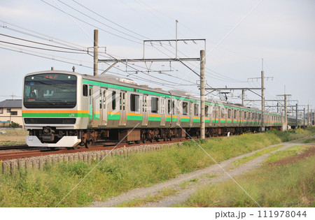 高崎線　行田ー熊谷　JR東日本　E231系1000番台　U6編成（小山） 111978044