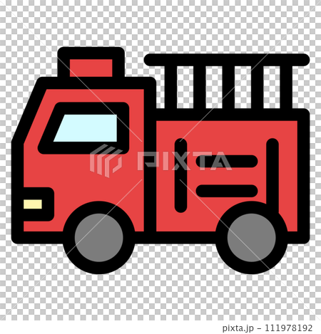 Color vehicle icon illustration fire truck 111978192