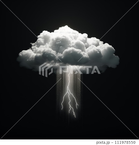 clouds thunderstorm design, Natural light, black background 111978550