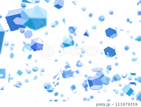 CGキューブ 多数の浮遊するブロック CGキューブ 多数の浮遊するブロック 111979359