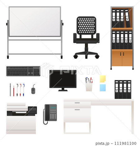 illustration of office worker supplies illustration of office worker supplies 111981100