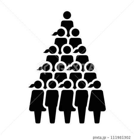 People icon vector male and female group of persons symbol in glyph pictogram illustration 111981302