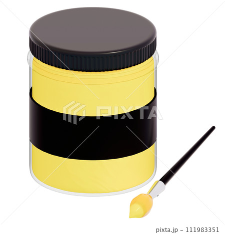 art supplies for teacher's day Clipart, Gouache Paint Pot , back to school on transparent background , 3D Rendering art supplies for teacher's day Clipart, Gouache Paint Pot , back to school on transparent background , 3D Rendering 111983351