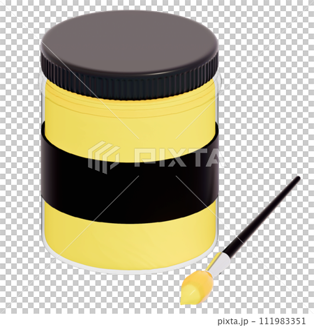 art supplies for teacher's day Clipart, Gouache Paint Pot , back to school on transparent background , 3D Rendering art supplies for teacher's day Clipart, Gouache Paint Pot , back to school on transparent background , 3D Rendering 111983351