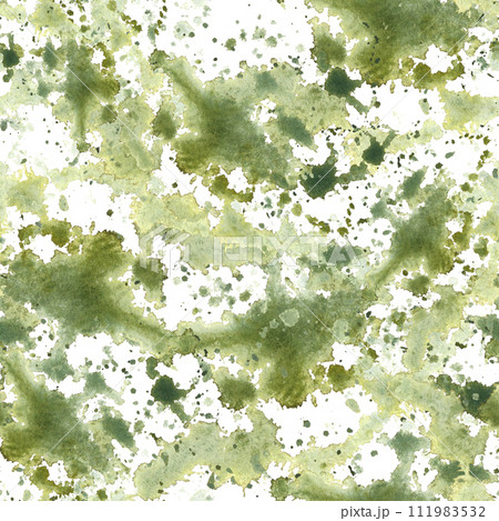Watercolor yellow spots, splashes seamless pattern. Hand painted illustration. Abstract olive, grass green color spots splashes, stains Isolated white background for textile, wrapping paper, wallpaper Watercolor yellow spots, splashes seamless pattern. Hand painted illustration. Abstract olive, grass green color spots splashes, stains Isolated white background for textile, wrapping paper, wallpaper 111983532