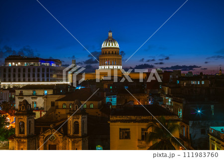 skyline of Havana, or Habana, the capital and largest city of Cuba 111983760