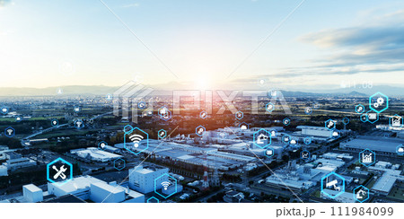 工業地帯と産業テクノロジーイメージ 111984099