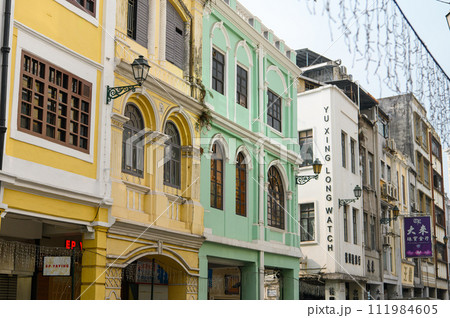 マカオ 澳門 街並み 111984605