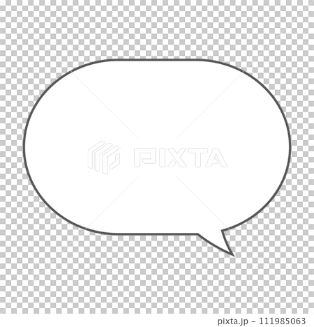 simple cartoon speech bubble 111985063