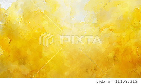 Abstract yellow watercolor background.Hand painted watercolor. Abstract yellow watercolor background.Hand painted watercolor. 111985315