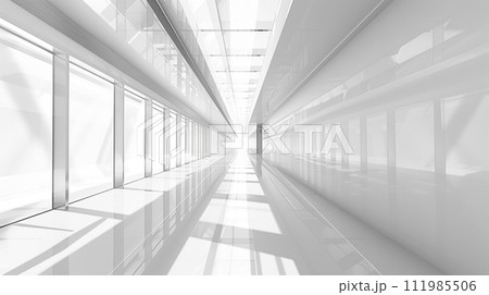 white & grey abstract perspective background. Generative AI white & grey abstract perspective background. Generative AI 111985506