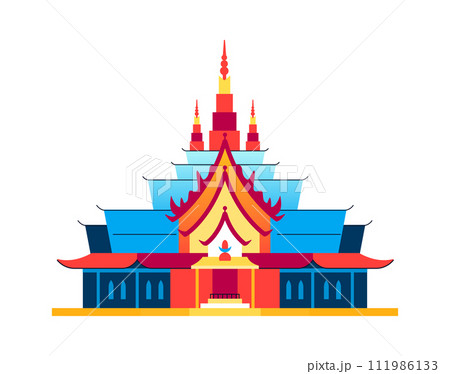 Wat Phra Kaew - modern flat design style single isolated image 111986133