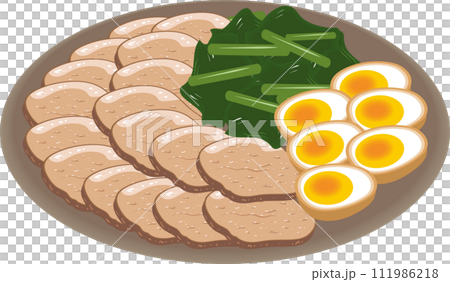 煮豚の大皿盛り 111986218