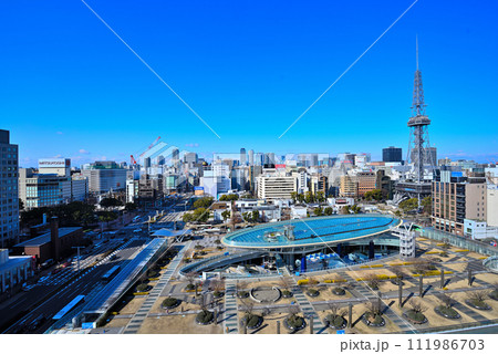 《愛知県》名古屋都市風景 名古屋栄の街並み名古屋テレビ塔とオアシス21 《愛知県》名古屋都市風景 名古屋栄の街並み名古屋テレビ塔とオアシス21 111986703