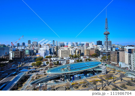 《愛知県》名古屋都市風景 名古屋栄の街並み名古屋テレビ塔とオアシス21 《愛知県》名古屋都市風景 名古屋栄の街並み名古屋テレビ塔とオアシス21 111986704