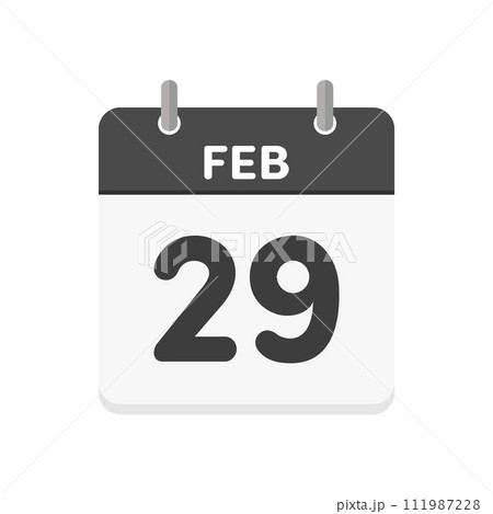 2月29日・FEB 29th の日めくりカレンダーのアイコン - うるう年のイメージ素材 2月29日・FEB 29th の日めくりカレンダーのアイコン - うるう年のイメージ素材 111987228