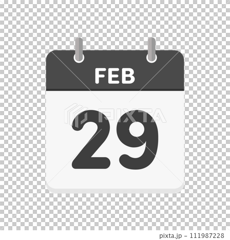 2月29日・FEB 29th の日めくりカレンダーのアイコン - うるう年のイメージ素材 2月29日・FEB 29th の日めくりカレンダーのアイコン - うるう年のイメージ素材 111987228