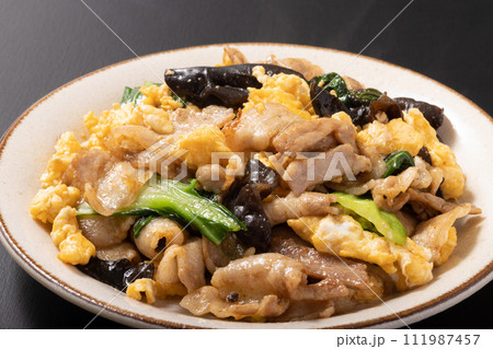 豚肉ときくらげの卵炒め 111987457