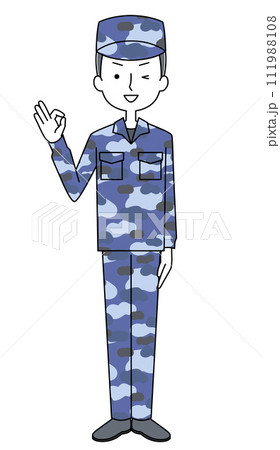 オッケーサイン　海上自衛隊　迷彩服（男性） 111988108