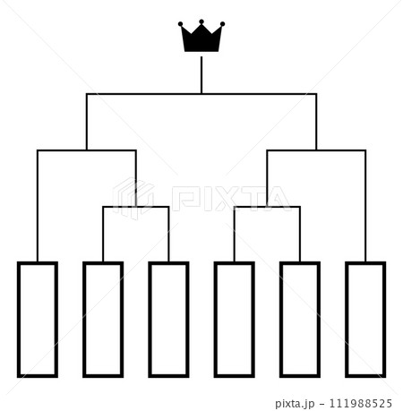 トーナメント表（6チーム用）のイラスト素材 [111988525] - PIXTA
