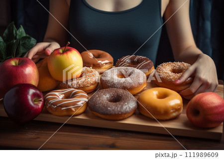 Doughnut Delights and Choicesのイラスト素材 [111989609] - PIXTA