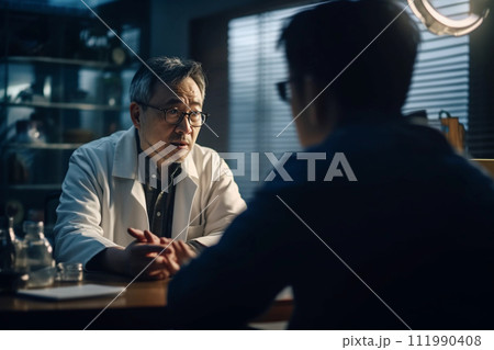 Confident Doctor Providing Medical Consultation 111990408
