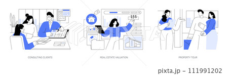 Full-service real estate firm isolated cartoon vector illustrations se Full-service real estate firm isolated cartoon vector illustrations se 111991202