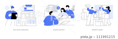 Real estate brokerage firm isolated cartoon vector illustrations se 111991215