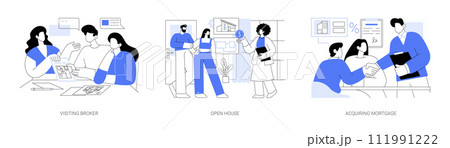 Real estate broker isolated cartoon vector illustrations se 111991222