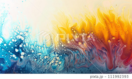 Radiant Ferrofluid Cascade. Generative AI 111992393