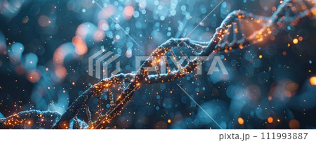 dna in an abstracted background 111993887