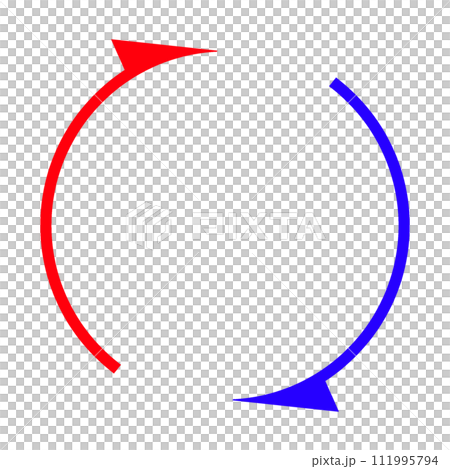 藍色和紅色箭頭超細 藍色和紅色箭頭超細 111995794