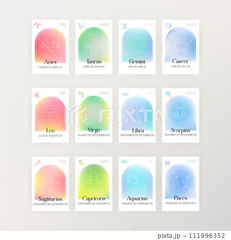 Horoscope Gradient Zodiac Signs 111996352