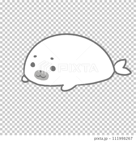 ゆるかわゴマアザラシのイラスト 111998267