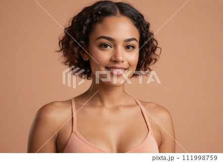 AI-generated content. Soft Gaze in Peach Top 111998759