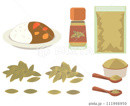 クミンとカレーライスセット 111998950