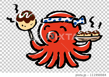 章魚燒店章魚人物刷觸控圖 111998984