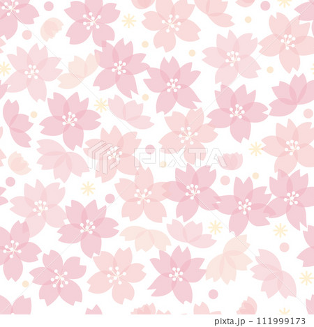 桜の背景シームレスパターン 111999173