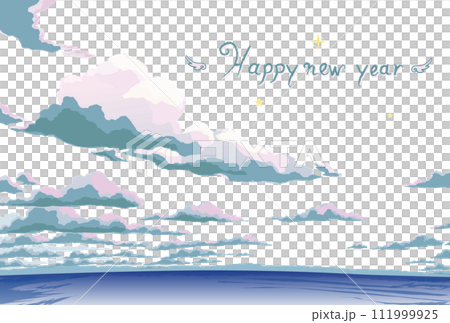 新年賀卡與雲海 111999925