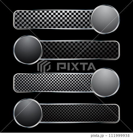 Checkered pattern glass banners set 111999938