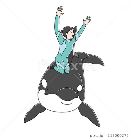 シャチのショー（カラー） 112000273