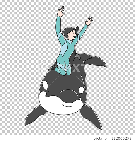 シャチのショー（カラー） 112000273