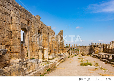 Columned west street in Perge Ancient City Columned west street in Perge Ancient City 112000320
