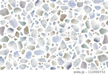 テラゾー人造大理石のグレーの水彩画背景 112000732