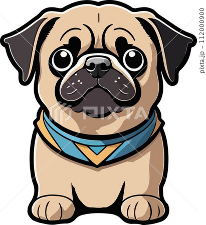 Awesome and lovely pug carlino dog vector 112000900