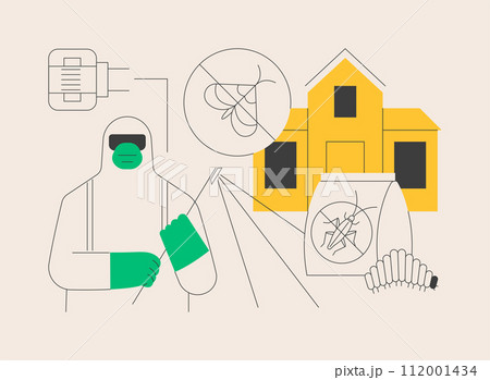 Home pest insects control abstract concept vector illustration. Home pest insects control abstract concept vector illustration. 112001434