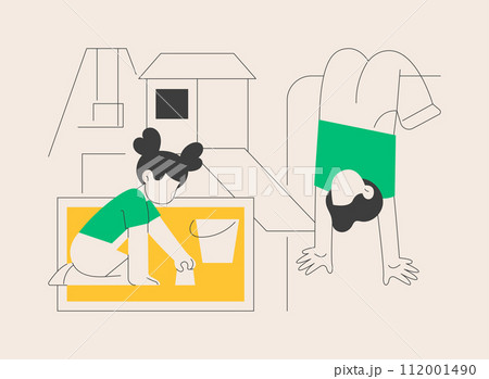 Kids playground abstract concept vector illustration. 112001490