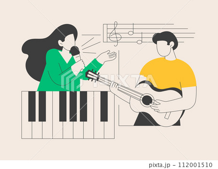 Musical camp abstract concept vector illustration. 112001510