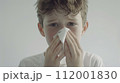 鼻をかむ男の子 112001830
